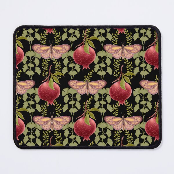 Item preview, Original hand-drawn pomegranate and butterfly illustrations and the resulting composite seamless pattern. designed and sold by Grin Katalina Floral Patterns & Cozy Art.