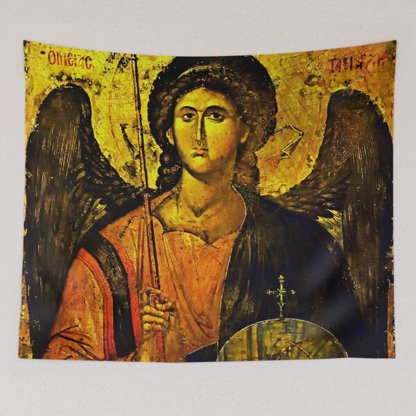 Item preview, Saint Michael The Archangel "Defend Us" Byzantine Constantinople 1300s designed and sold by GuyBlank.