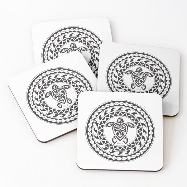 Item preview, Tribal Turtle Tattoo Mandala Maui / B&W designed and sold by srwdesign.