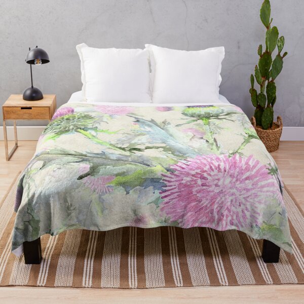 Item preview, Scottish Thistle Throw Pillow – Scotland National Flower Celtic Cushion Decor designed and sold by SKULLARTISTRY.