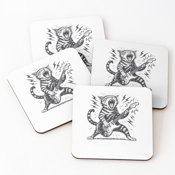 Item preview, Cat Playing Guitar designed and sold by Mirandalab.