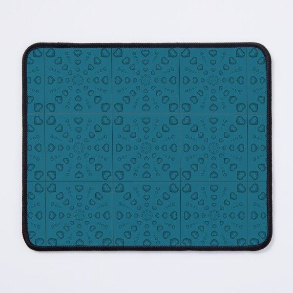 Item preview, Seamless pattern of turquoise hearts divided by lines into squares designed and sold by Cherevan.