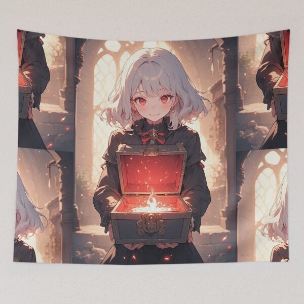 Item preview, Anime vampire girl and magic chest designed and sold by ArtsJulian.
