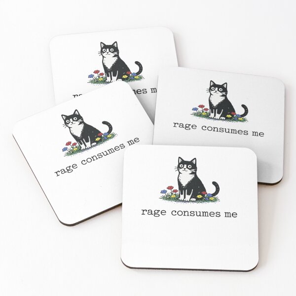 Item preview, Rage Consumes Me Cat designed and sold by Mirandalab.
