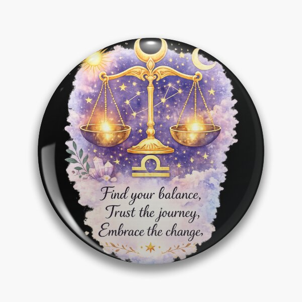 Item preview, Libra Zodiac Celestial Watercolor Art – Golden Scales Astrology Gift for September & October Birthday designed and sold by ChemiroL.