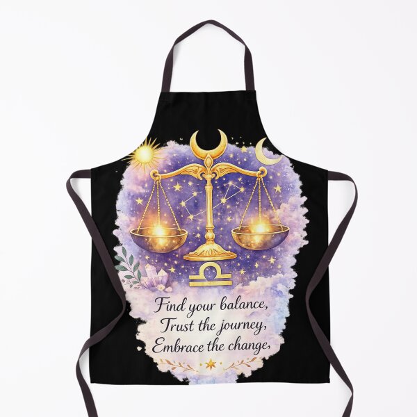 Item preview, Libra Zodiac Celestial Watercolor Art – Golden Scales Astrology Gift for September & October Birthday designed and sold by ChemiroL.
