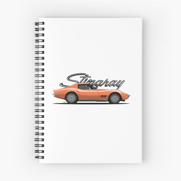 Item preview, C3 Orange Corvette illustration designed and sold by blackdogshop.