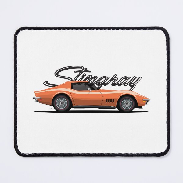 Item preview, C3 Orange Corvette illustration designed and sold by blackdogshop.