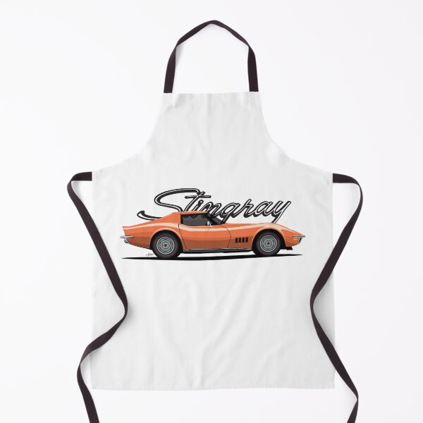 Item preview, C3 Orange Corvette illustration designed and sold by blackdogshop.