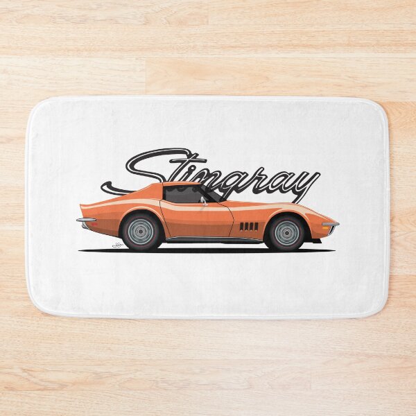 Item preview, C3 Orange Corvette illustration designed and sold by blackdogshop.