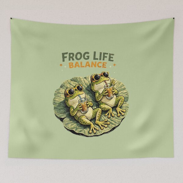 Item preview, Funny green frogs. Frog Life .Balance. designed and sold by Natart1004.