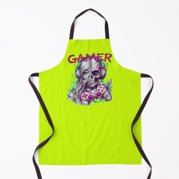 Item preview, Cyberpunk Gamer Girl Neon Grunge Half Skull 2026 designed and sold by MarCinu Art.
