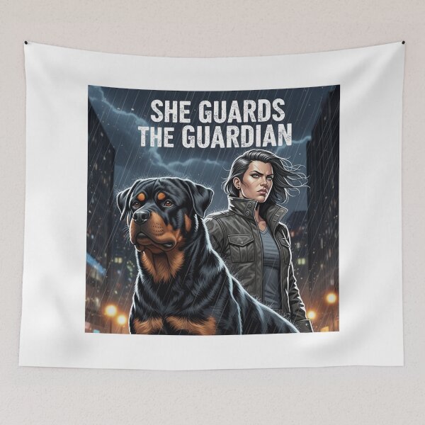 Item preview, She Who Guards the Guardian designed and sold by PetJoyPrintsCO.