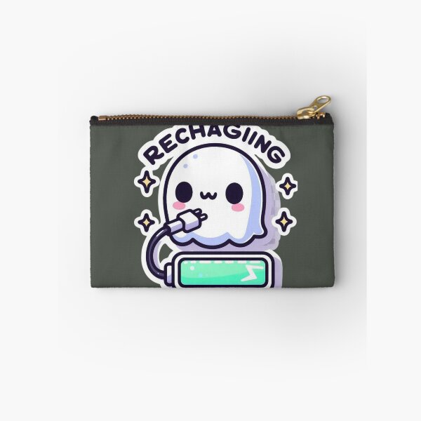 Item preview, Currently Recharging Ghost – Social Battery Loading Cute Aesthetic Design designed and sold by Low Battery Society.