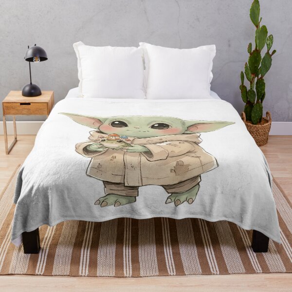Item preview, BABY YODA WITH MUSHROOM CROWN FROG designed and sold by LIS AND MELIVERSO.