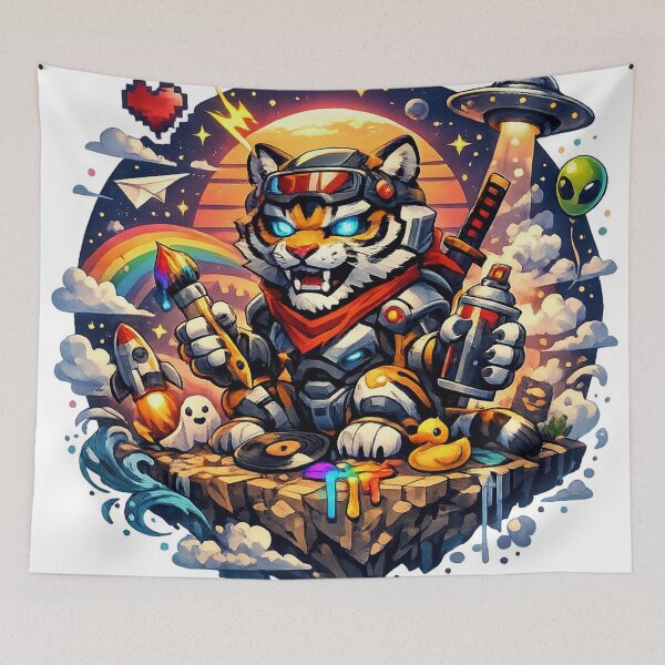 Item preview, Cyber Tiger Creative Spirit Gift designed and sold by storestshops.