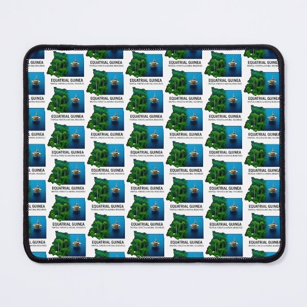 Item preview, Equatorial Guinea Map Tropical Rainforests and Offshore Oil Heritage Art designed and sold by AbulailArt.