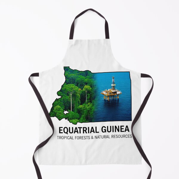 Item preview, Equatorial Guinea Map Tropical Rainforests and Offshore Oil Heritage Art designed and sold by AbulailArt.
