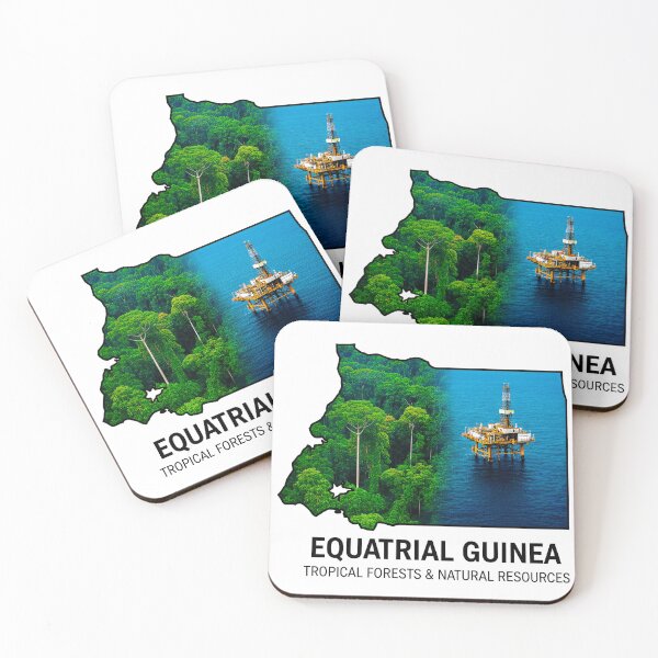 Item preview, Equatorial Guinea Map Tropical Rainforests and Offshore Oil Heritage Art designed and sold by AbulailArt.