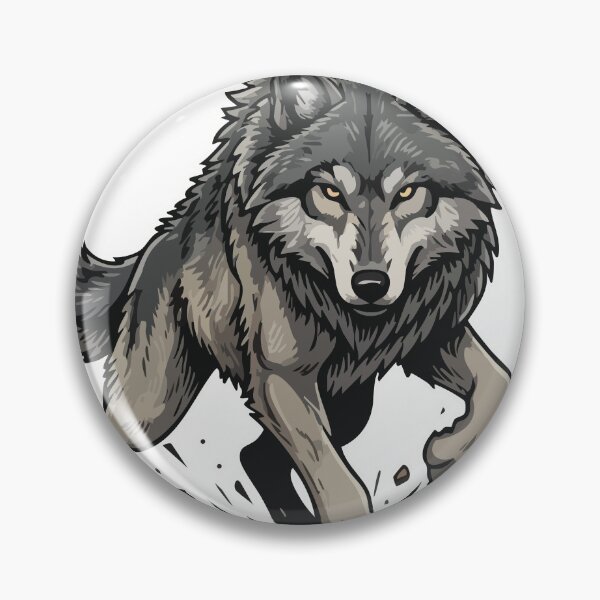 Item preview, Wild Gray Wolf Walking Mascot Wolf Alpha designed and sold by PixelStudioBe.