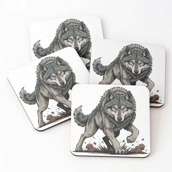 Item preview, Wild Gray Wolf Walking Mascot Wolf Alpha designed and sold by PixelStudioBe.