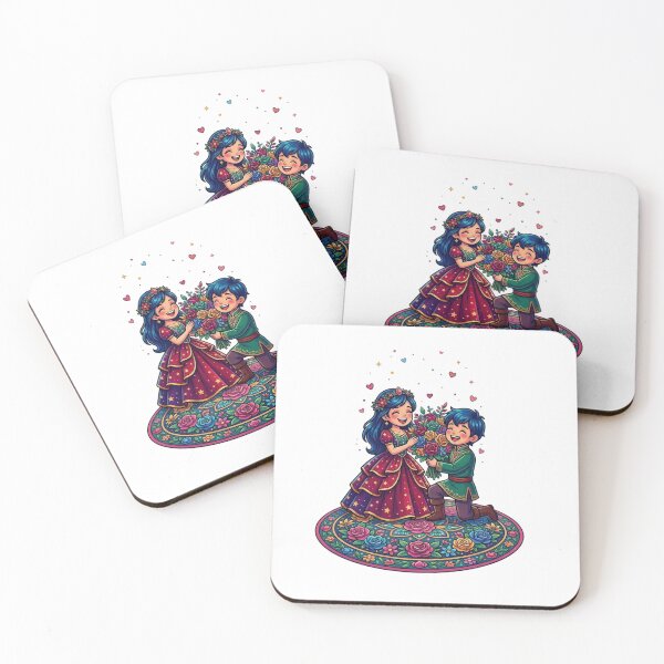 Item preview, A couple with a bouquet of flowers. designed and sold by PP&RAINBOW SHOP.