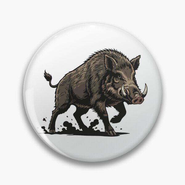 Item preview, Wild Boar Charges Mascot Forest Wild Boar designed and sold by PixelStudioBe.