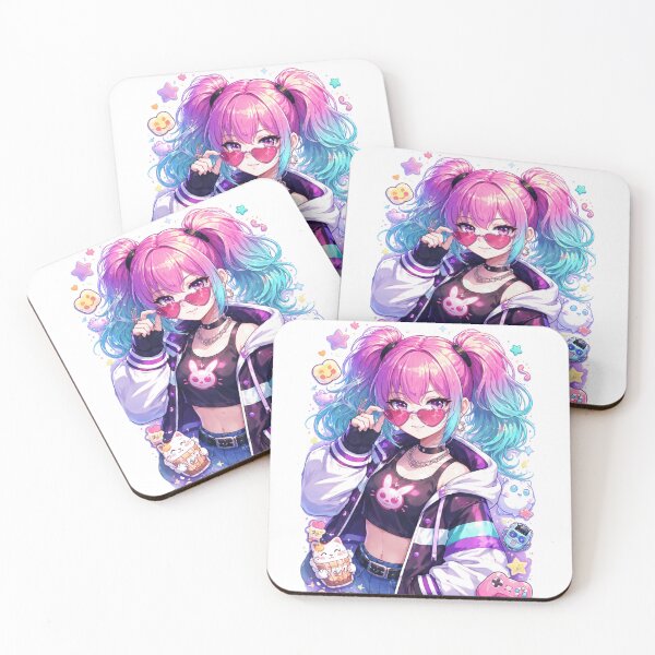 Item preview, Kawaii Anime Girl Pastel Neon Aesthetic – Cute Gamer Style designed and sold by Pixel Ronin.
