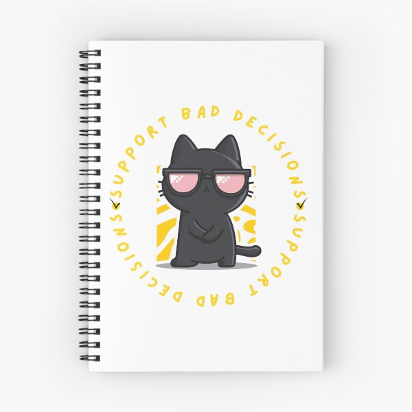 Item preview, I Support Bad Decisions Funny Evil Black Cat  designed and sold by Region.