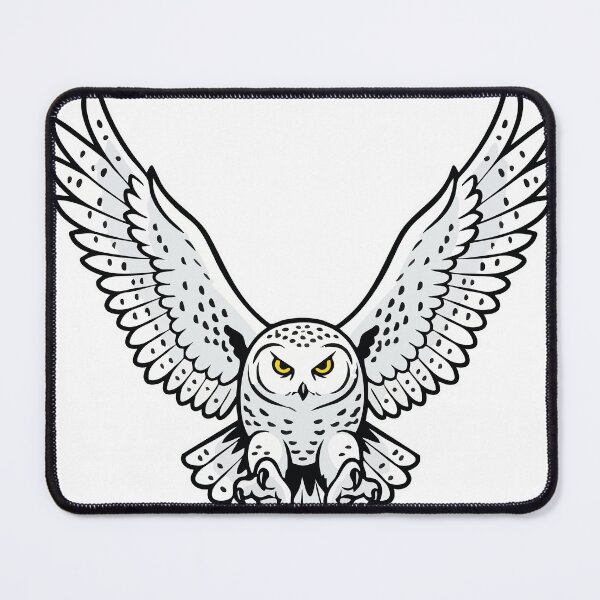 Item preview, Snowy Owl Flight Attack Mascot Owl designed and sold by PixelStudioBe.