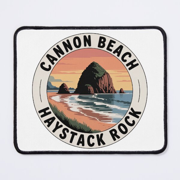 Item preview, Cannon Beach Haystack Rock - Vintage Oregon Coast Travel Badge designed and sold by pod24.