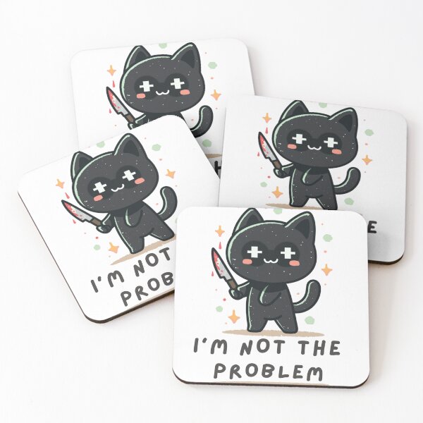 Item preview, I’m Not The Problem Evil Black Cat Meme  designed and sold by Region.