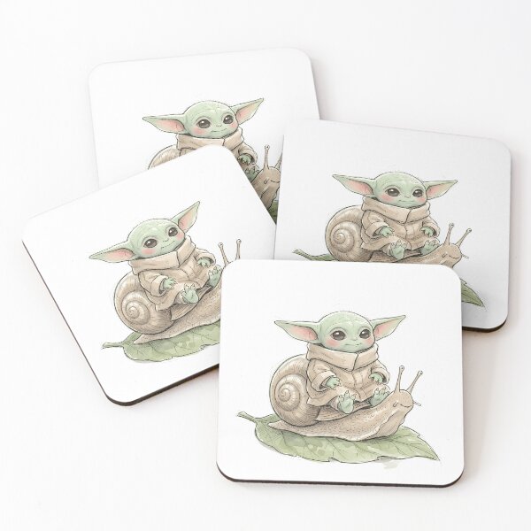 Item preview, BABY YODA WITH GIANT SNAIL designed and sold by LIS AND MELIVERSO.