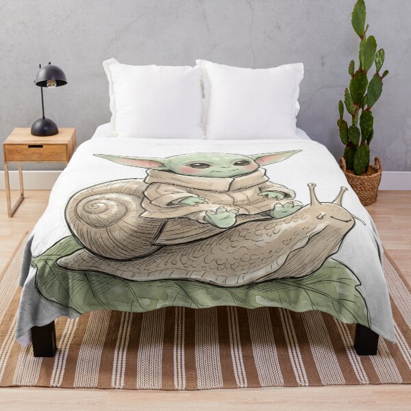 Item preview, BABY YODA WITH GIANT SNAIL designed and sold by LIS AND MELIVERSO.