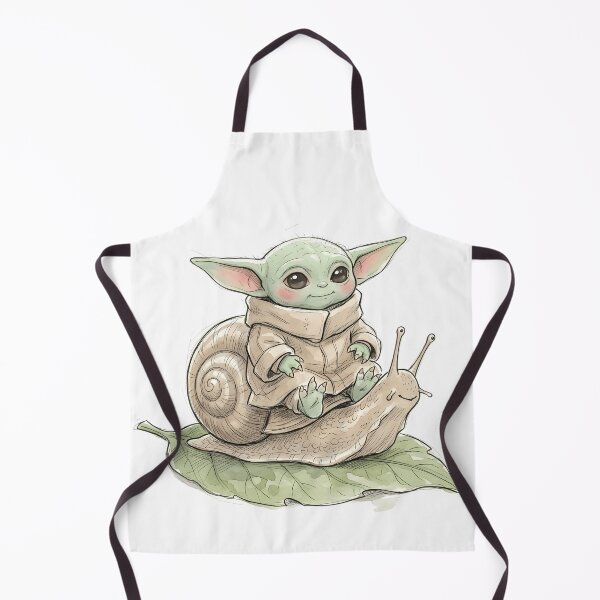 Item preview, BABY YODA WITH GIANT SNAIL designed and sold by LIS AND MELIVERSO.
