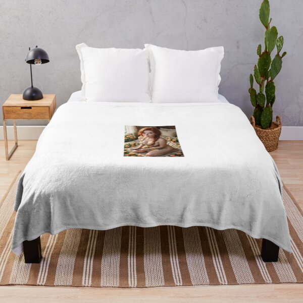 Item preview, Rowan Fletcher peach blossoms in lacy apron designed and sold by CathryneDelamort.