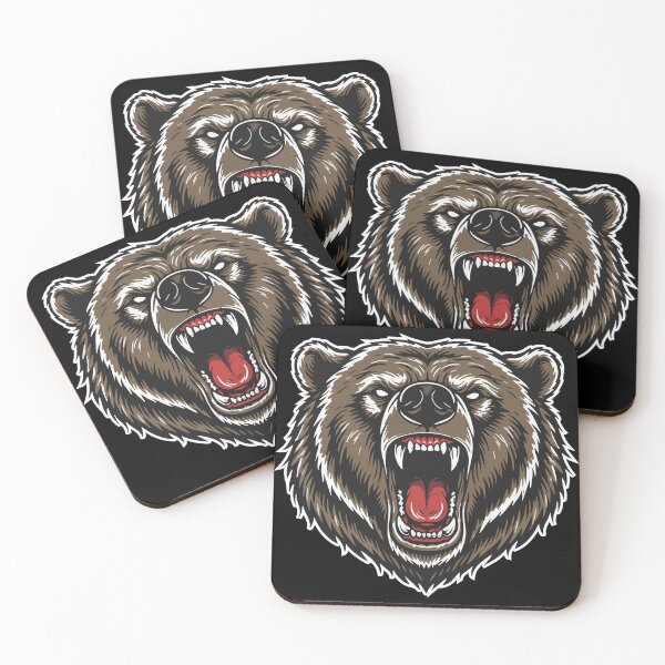 Item preview, Wild Grizzly Angry Logo Mascot Bear designed and sold by PixelStudioBe.