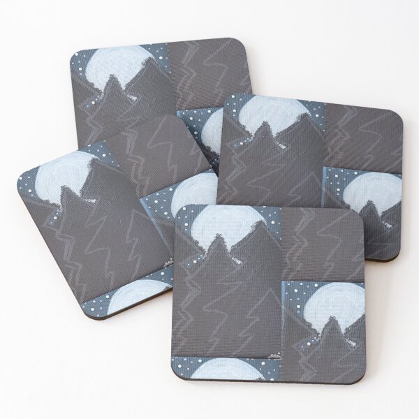 Item preview, Fir trees at night designed and sold by MinasArt90.