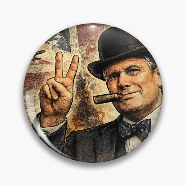 Item preview, He’s No Winston Churchill – UK Politics Satire designed and sold by PoliTeeks.