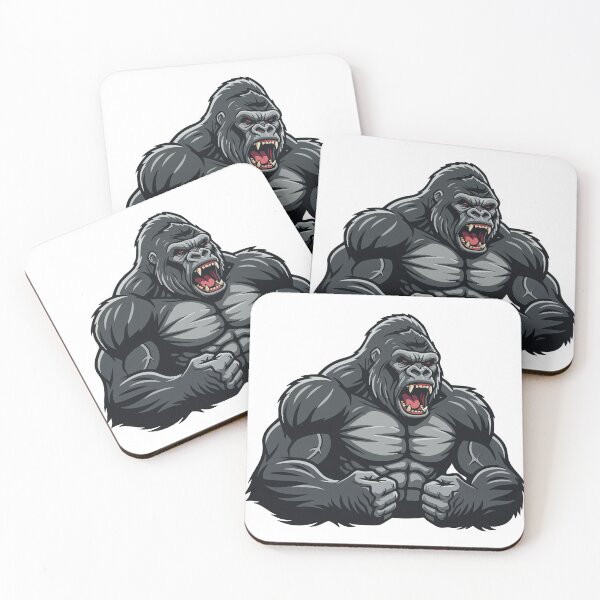 Item preview, Muscular Gorilla Angry Logo Mascot Gorilla designed and sold by PixelStudioBe.