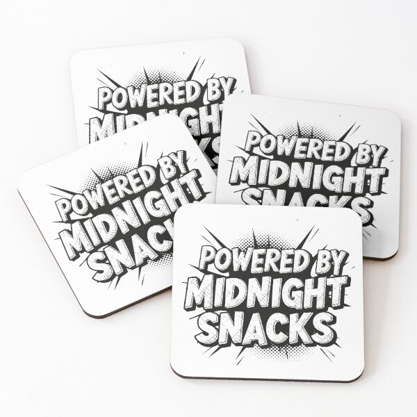 Item preview, Powered By Midnight Snacks - Retro Comic Pop Art Typography designed and sold by LockjowArt.