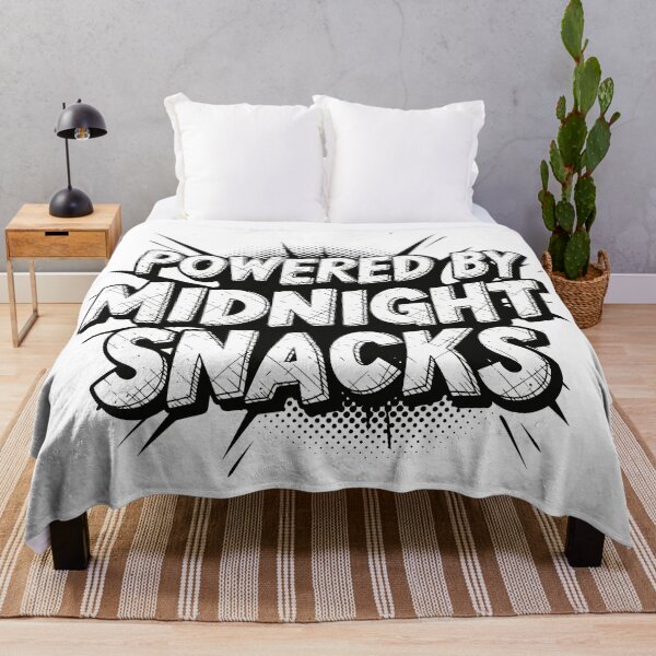 Item preview, Powered By Midnight Snacks - Retro Comic Pop Art Typography designed and sold by LockjowArt.