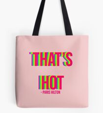 Paris Hilton That's Hot Rainbow Text Print Tote Bag