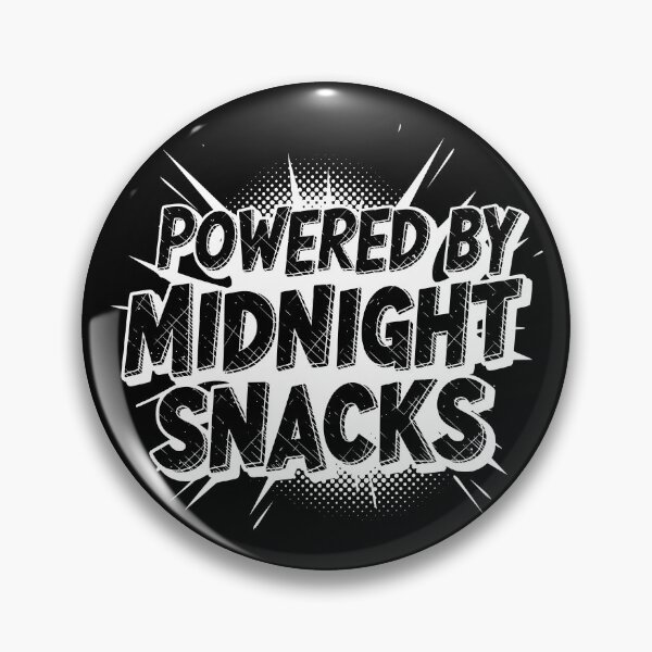 Item preview, Powered By Midnight Snacks - Retro Comic Pop Art Typography designed and sold by LockjowArt.