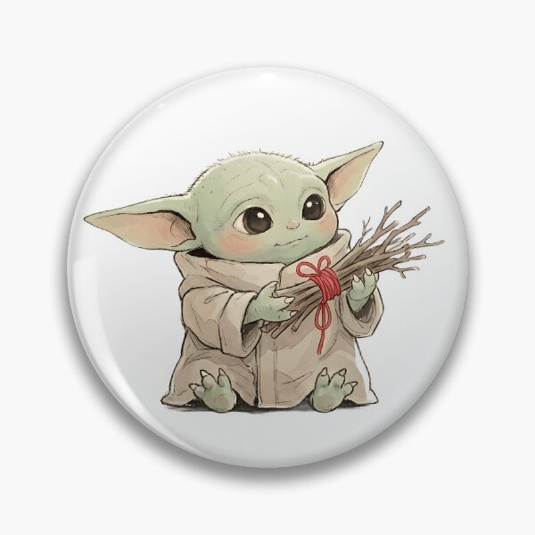 Item preview, BABY YODA WITH RED THREAD TWIGS designed and sold by LIS AND MELIVERSO.