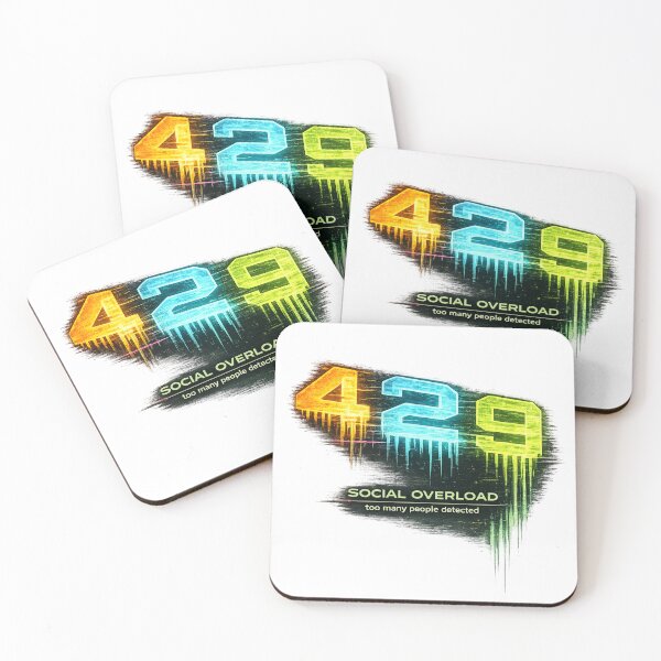 Item preview, 429 Social Overload – Too Many People Detected Funny Introvert Error Meme designed and sold by NAJURE.