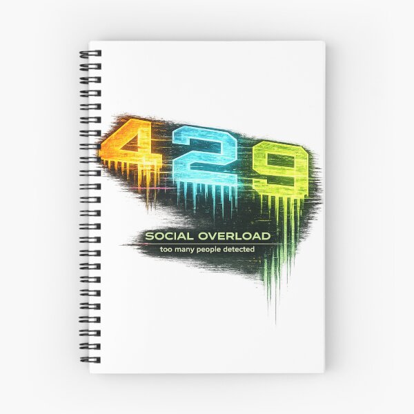 Item preview, 429 Social Overload – Too Many People Detected Funny Introvert Error Meme designed and sold by NAJURE.