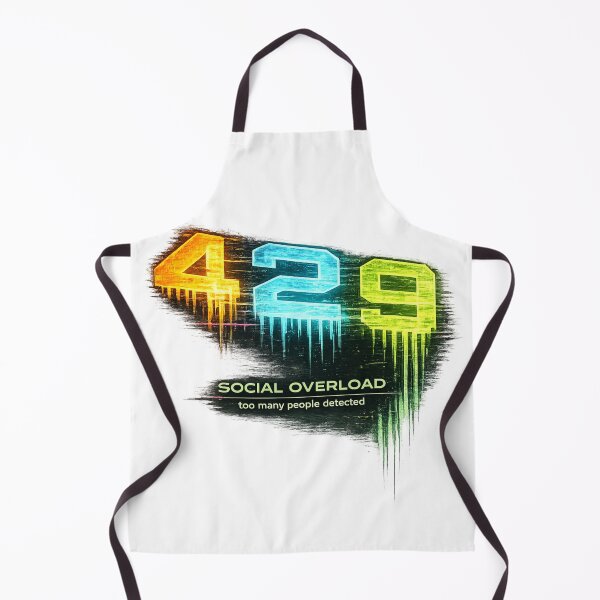 Item preview, 429 Social Overload – Too Many People Detected Funny Introvert Error Meme designed and sold by NAJURE.