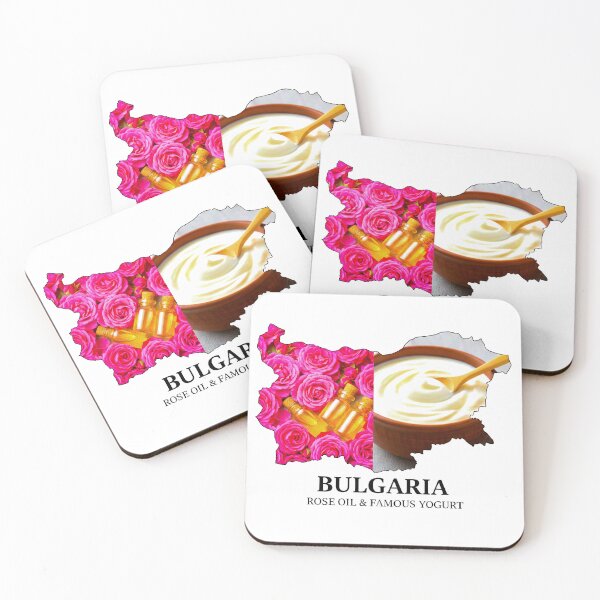 Item preview, Bulgaria Map Rose Oil and Famous Yogurt Heritage Art designed and sold by AbulailArt.