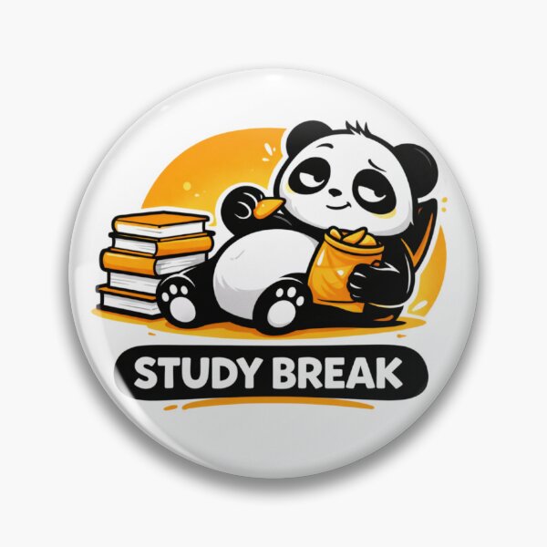 Item preview, Study Break Panda – Cute Student Study Life Sticker designed and sold by snaperos.